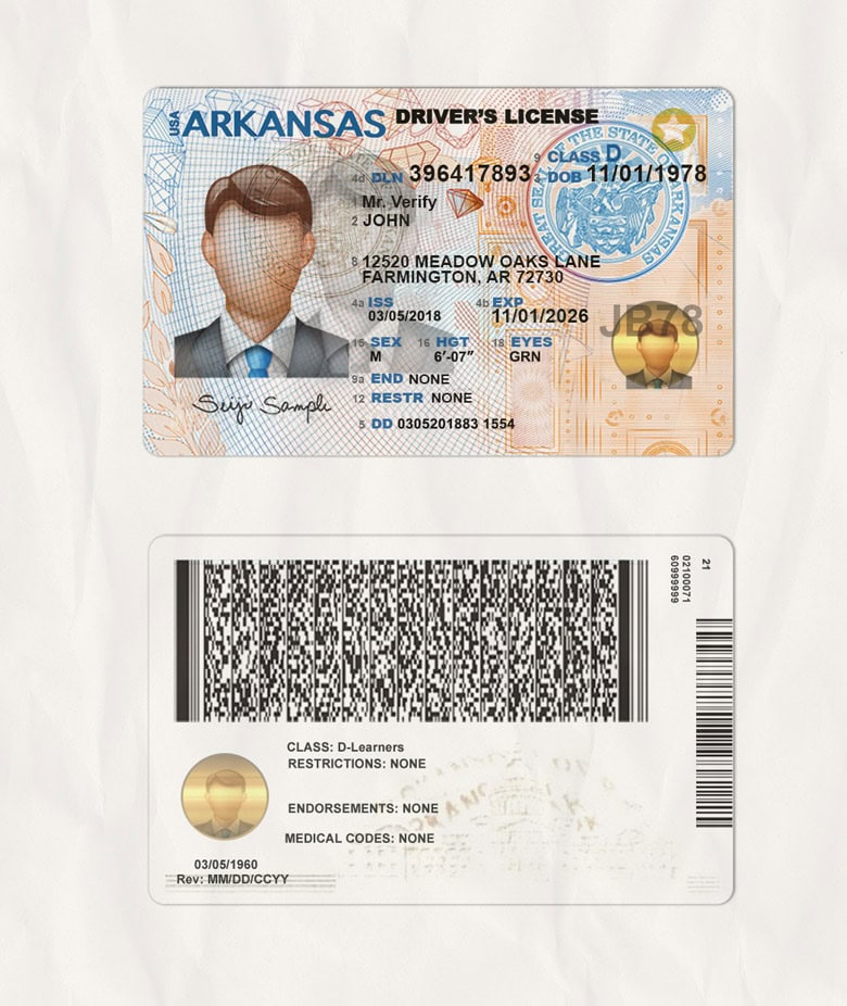 Arkansas-driver-license-template Arkansas-driver-license-template