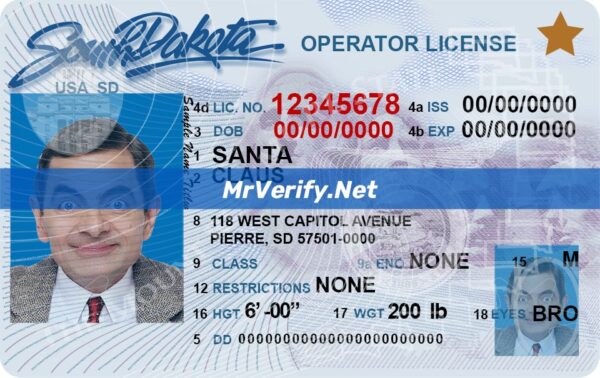 South Dakota Drivers License Template PSD Download South Dakota Drivers License Template PSD Download