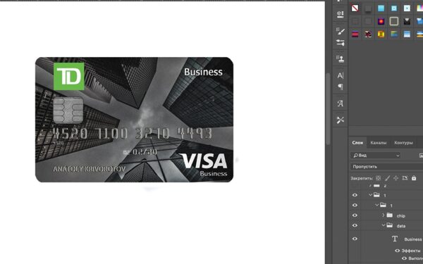 TD Bank Credit Card psd template