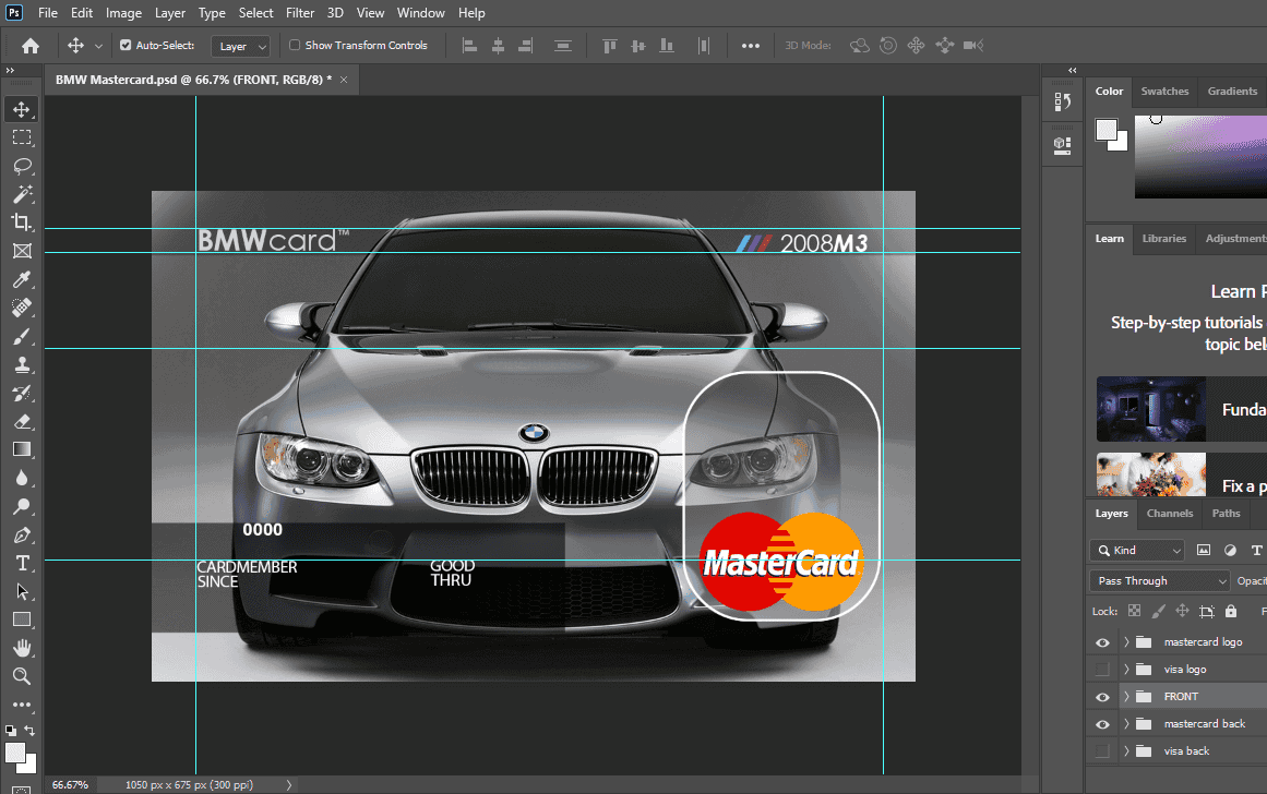 BMW credit card BMW VISA & Master Card psd template