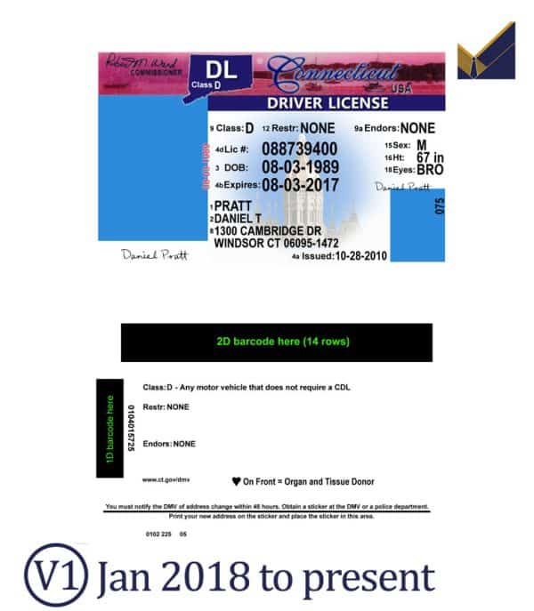 Connecticut-Driver-License-Free-Template