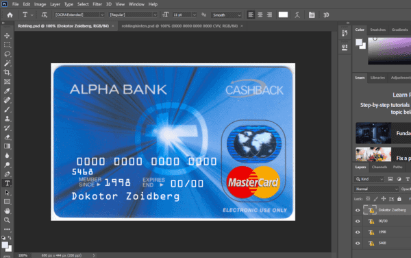 alpha bank credit card Alpha Bank Credit Card psd template