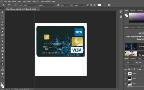 hypo cc Hypo Credit Card psd template