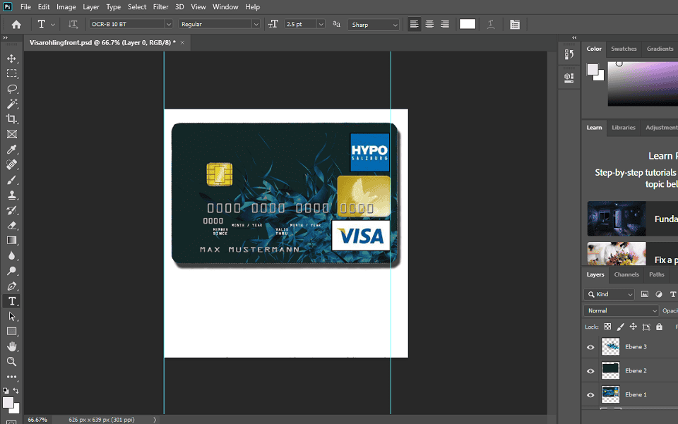hypo cc Hypo Credit Card psd template