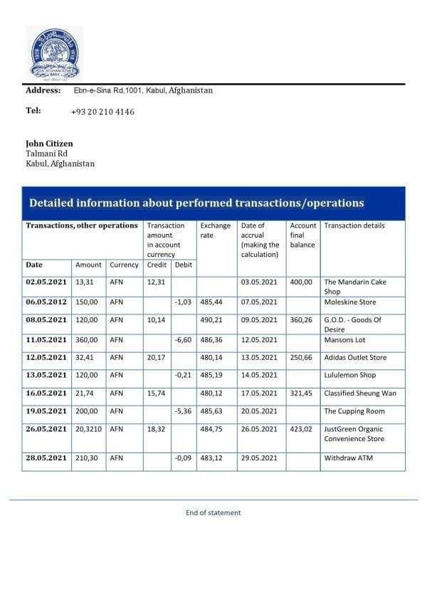 Afghanistan-Da-Afghanistan-Bank-DAB-bank-statement-template-in-Word-and-PDF-format.jpg Afghanistan Da Afghanistan Bank (DAB) bank statement template in Word and PDF format