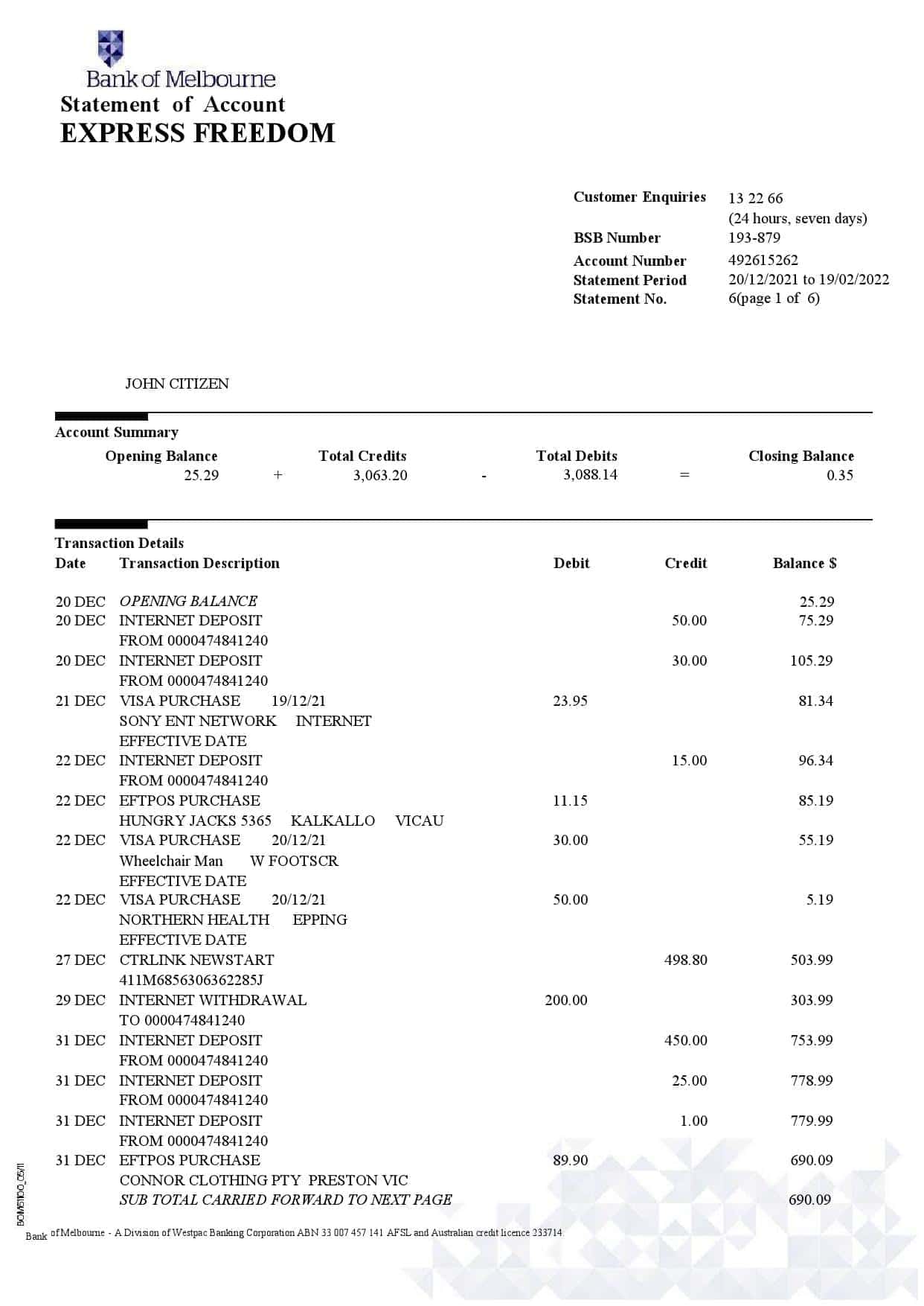 Australia-Bank-of-Melbourne-bank-account-statement-Word-and-PDF-template-6-pages-1.jpg Australia Bank of Melbourne bank account statement, Word and PDF template, 6 pages