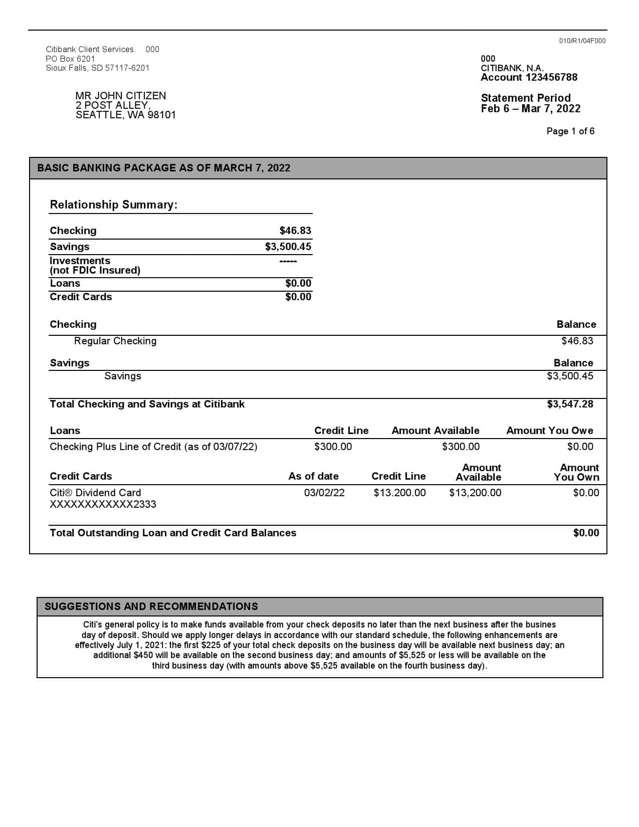 Australia-Citibank-Bank-Statement-6-page_000001.jpg Australia Citibank bank statement Word and PDF template, 6 pages