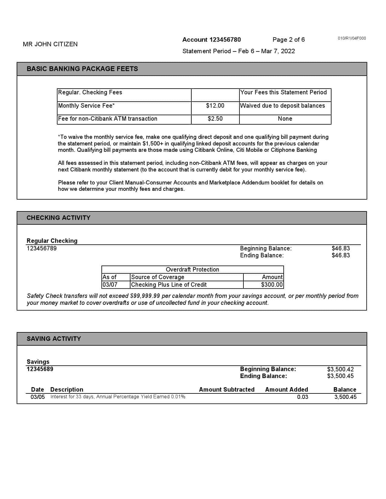 Australia-Citibank-Bank-Statement-6-page_000002.jpg Australia Citibank bank statement Word and PDF template, 6 pages - Image 2
