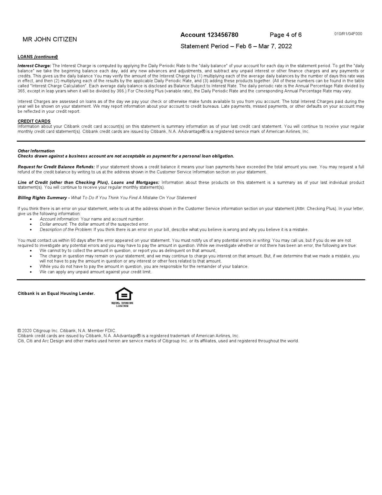 Australia-Citibank-Bank-Statement-6-page_000004.jpg Australia Citibank bank statement Word and PDF template, 6 pages - Image 4