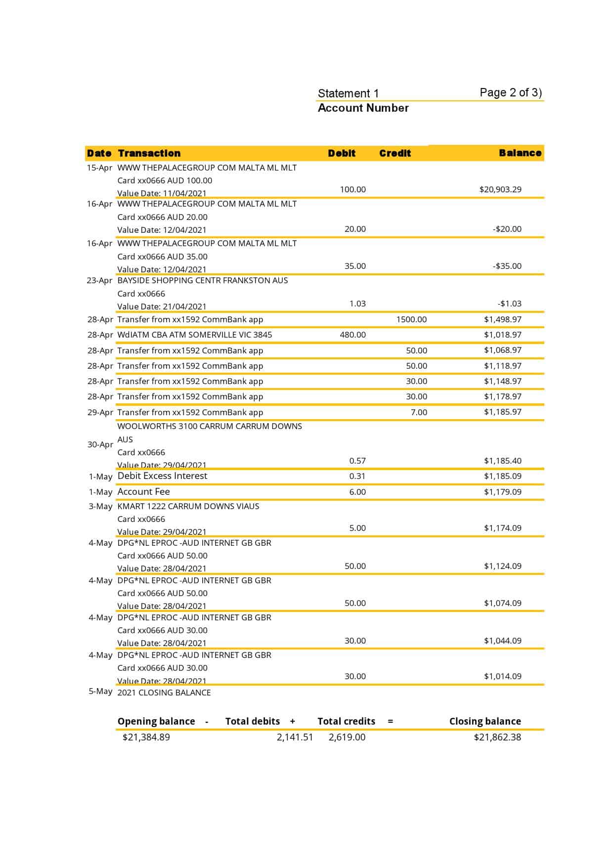 Australia-Commonwealth-3-p_000003.jpg Australia Commonwealth Bank Statement Template in Excel and PDF Format (3 Pages), Version 2 - Image 3