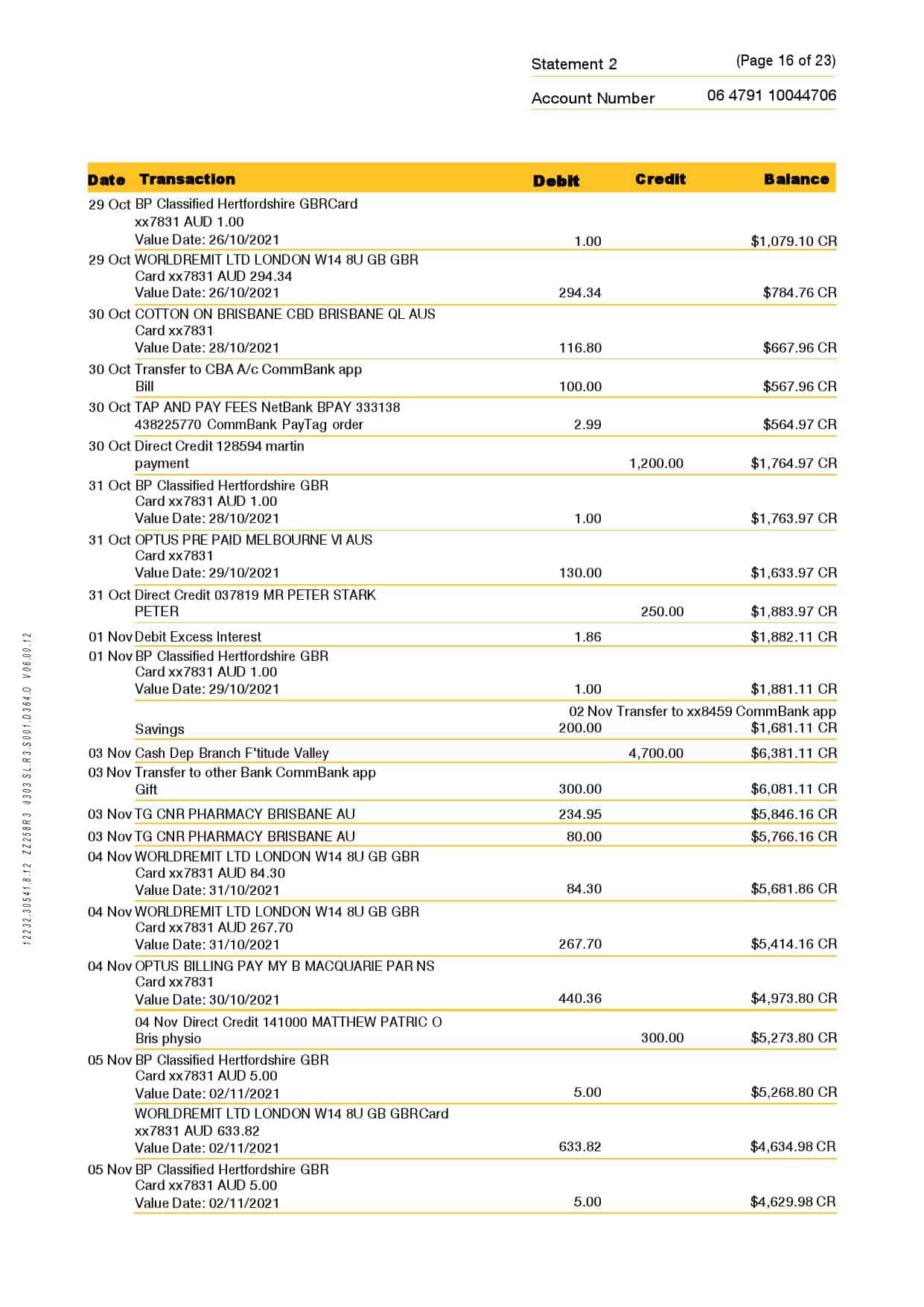 Australia-Commonwealth-J-C_000016.jpg Australia Commonwealth bank statement template in Word and PDF format, 23 pages - Image 16