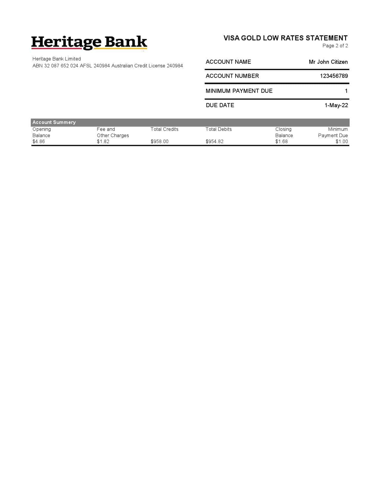 Australia-Heritage-bank-statement-easy-to-fill-template-in-Excel-and-PDF-format-2-pages-2.jpg Australia Heritage bank statement easy to fill template in Excel and PDF format, 2 pages - Image 2