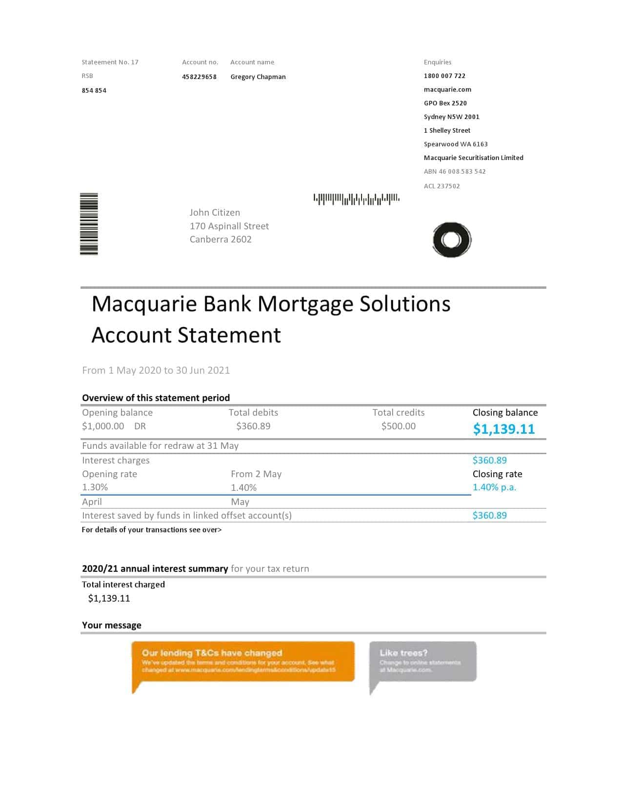 Australia-Macquire-Bank.jpg Australia Macquire Bank statement easy to fill template in Excel and PDF format