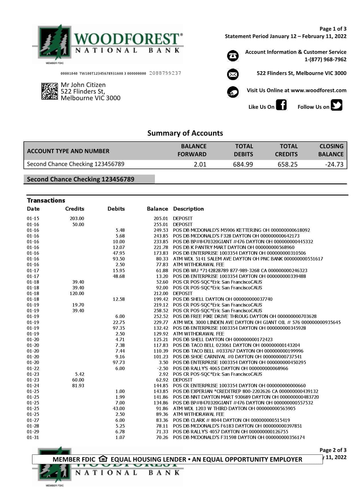 Australia-Woodforest-National-bank-statement-Word-and-PDF-template-3-pages-1.jpg Australia Woodforest National bank statement Word and PDF template, 3 pages