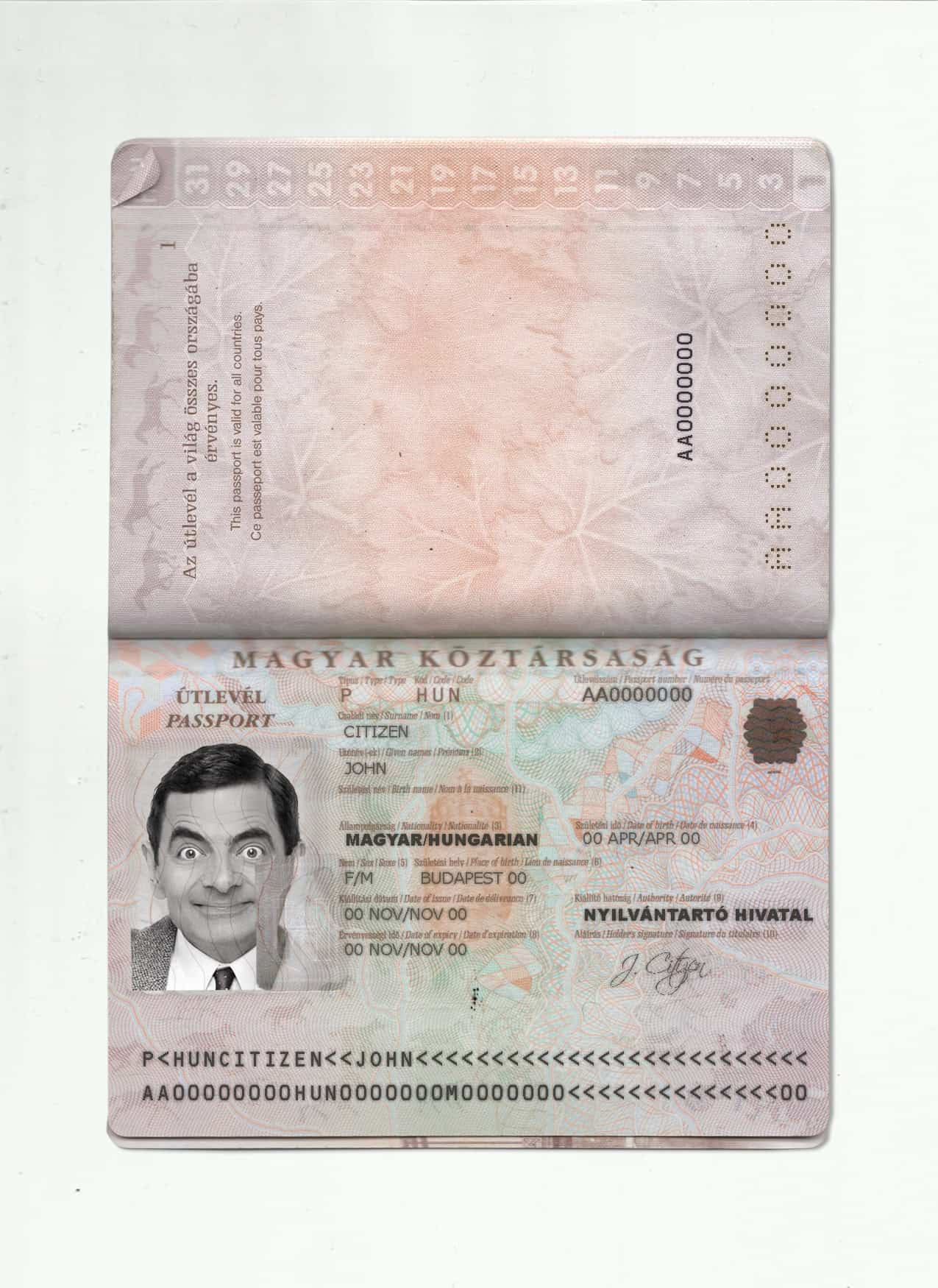 Authentic-Hungary-PSD-Passport-Template-2.jpg Editable Hungary Passport PSD Template - Image 2