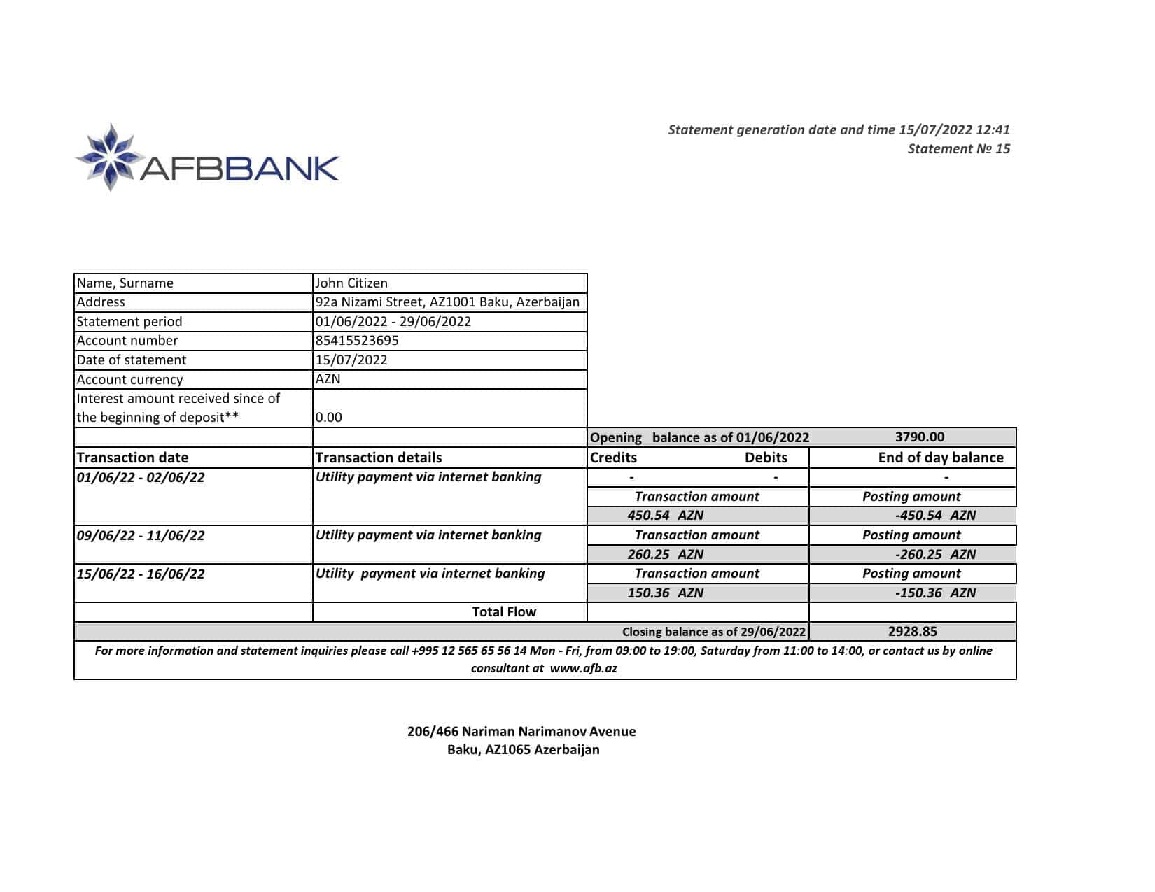 Azerbaijan-Afbbank-bank-statement-template-in-Excel-and-PDF-format-1.jpg Azerbaijan Afbbank bank statement template in Excel and PDF format
