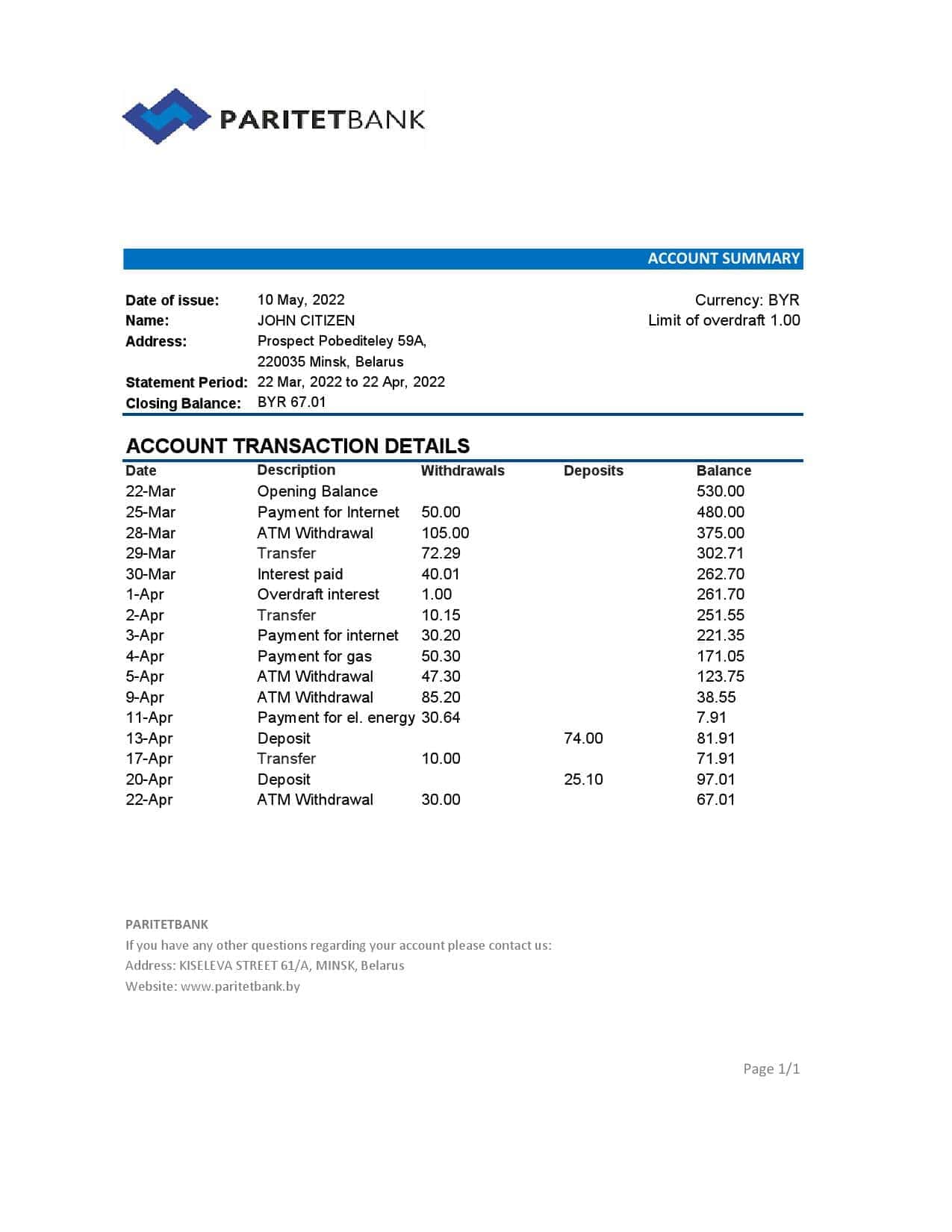 Belarus-Paritet-bank-statement-template-in-Excel-and-PDF-format.jpg Belarus Paritet bank statement template in Excel and PDF format