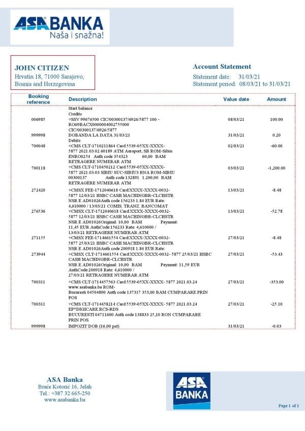 Bosnia-and-Herzegovina-ASA-Banka-bank-statement-template-in-Word-and-PDF-format.jpg Bosnia and Herzegovina ASA Banka bank statement template in Word and PDF format