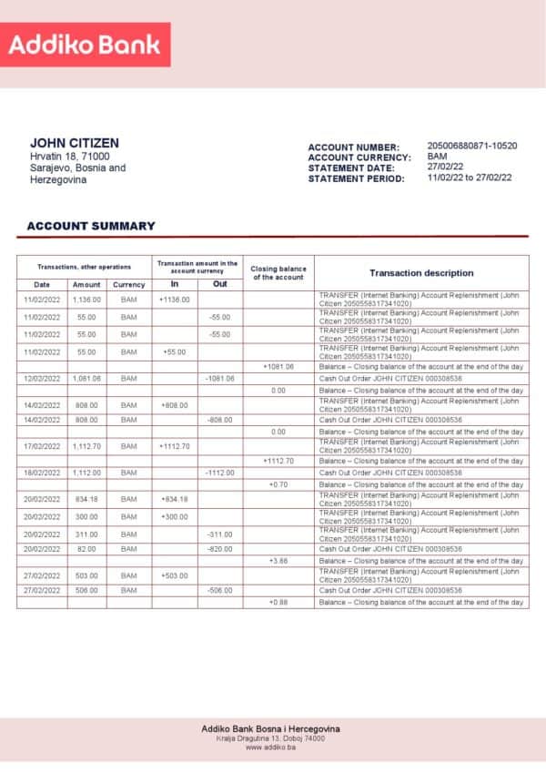 Bosnia-and-Herzegovina-Addiko-bank-statement-template-in-Word-and-PDF-format.jpg Bosnia and Herzegovina Addiko bank statement template in Word and PDF format