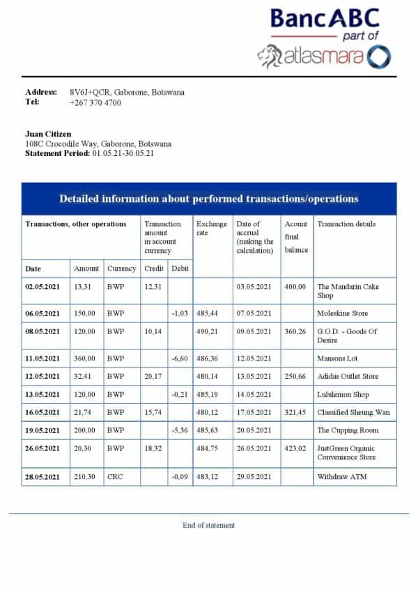 Botswana-Bank-ABC-bank-statement-template-in-Word-and-PDF-format.jpg Botswana Bank ABC bank statement template in Word and PDF format