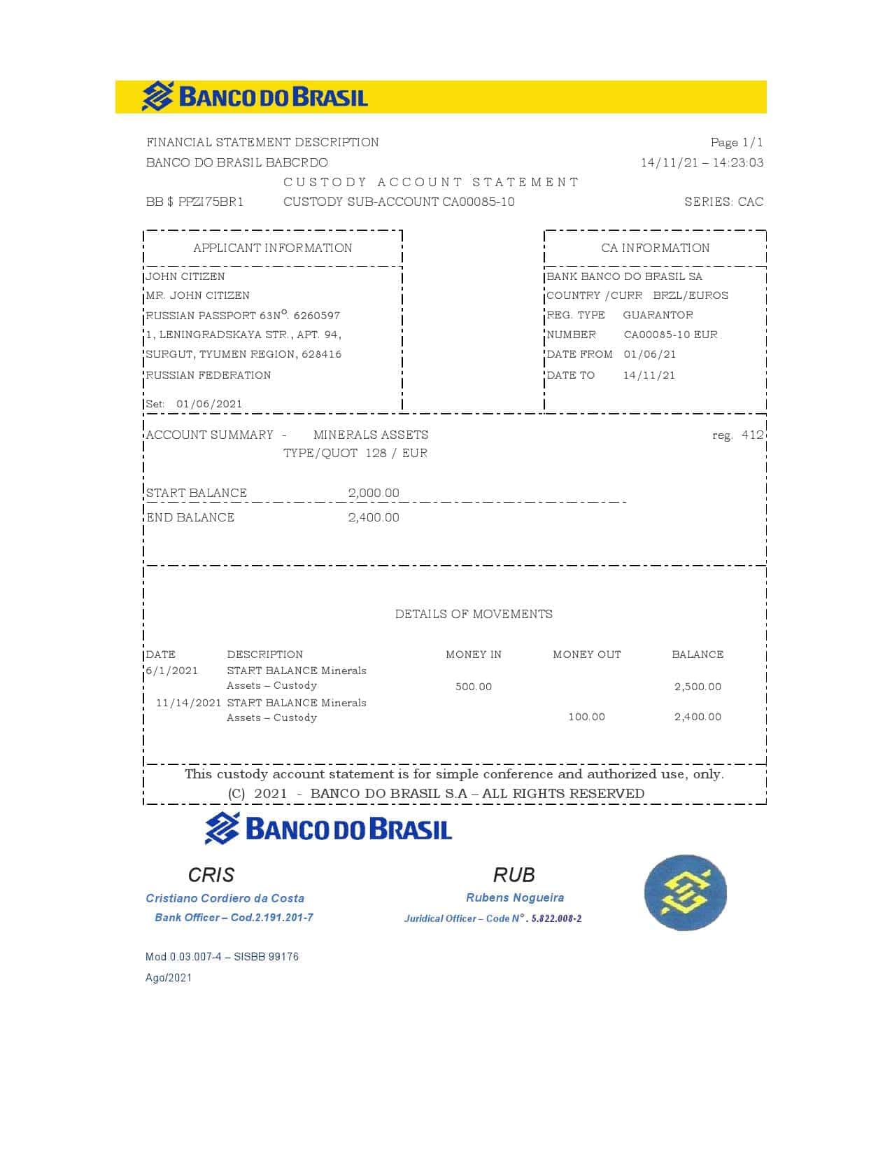 Brazil-Banco-do-Brasil.jpg Brazil Banco do Brasil bank statement easy to fill template in Excel and PDF format