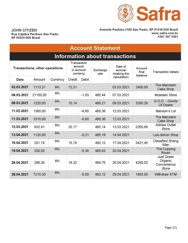 Brazil-Safra-bank-statement-template-in-Word-and-PDF-format.jpg Brazil Safra bank statement template in Word and PDF format