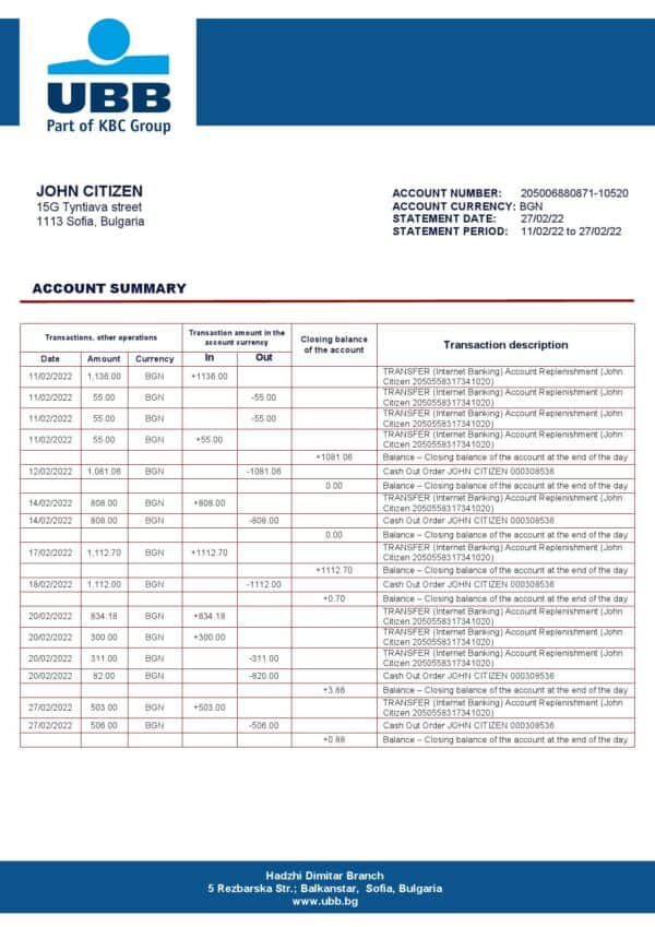 Bulgaria-UBB-bank-statement_000001.jpg Bulgaria UBB bank proof of addres statement template in Word and PDF format
