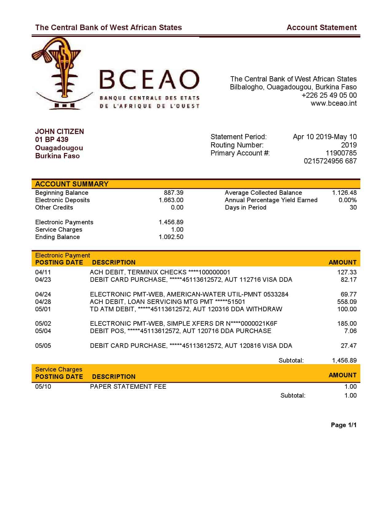 Burkina-Faso-The-Central-Bank-of-West-African-States.jpg Burkina Faso The Central Bank of West African States bank statement easy to fill template in Excel and PDF format