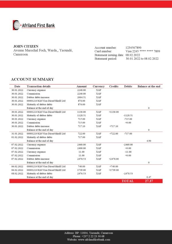 Cameroon-Afriland-First-bank-statement_000001.jpg Cameroon Afriland First bank statement Word and PDF template