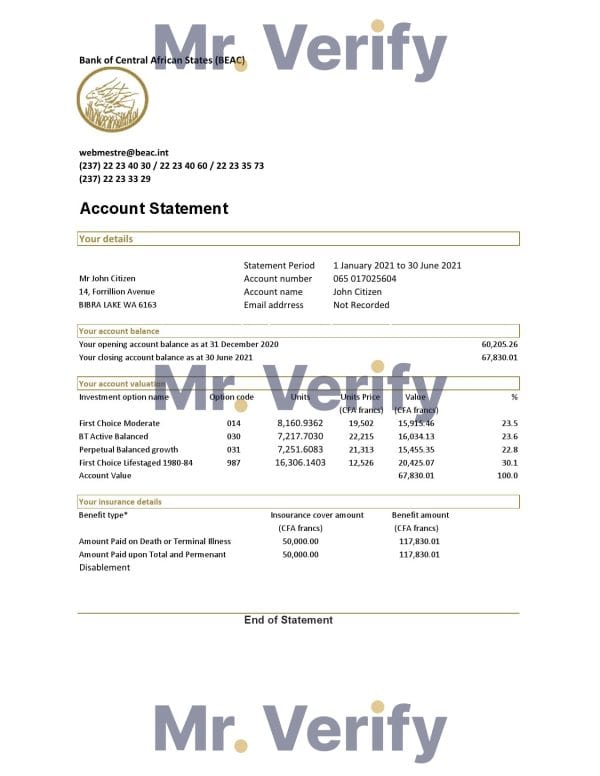 Central_African_Republic_Bank_of_Central_African_States_BEAC.jpg Central African Republic Bank of Central African States (BEAC) bank statement template, Word and PDF format (.doc and .pdf)