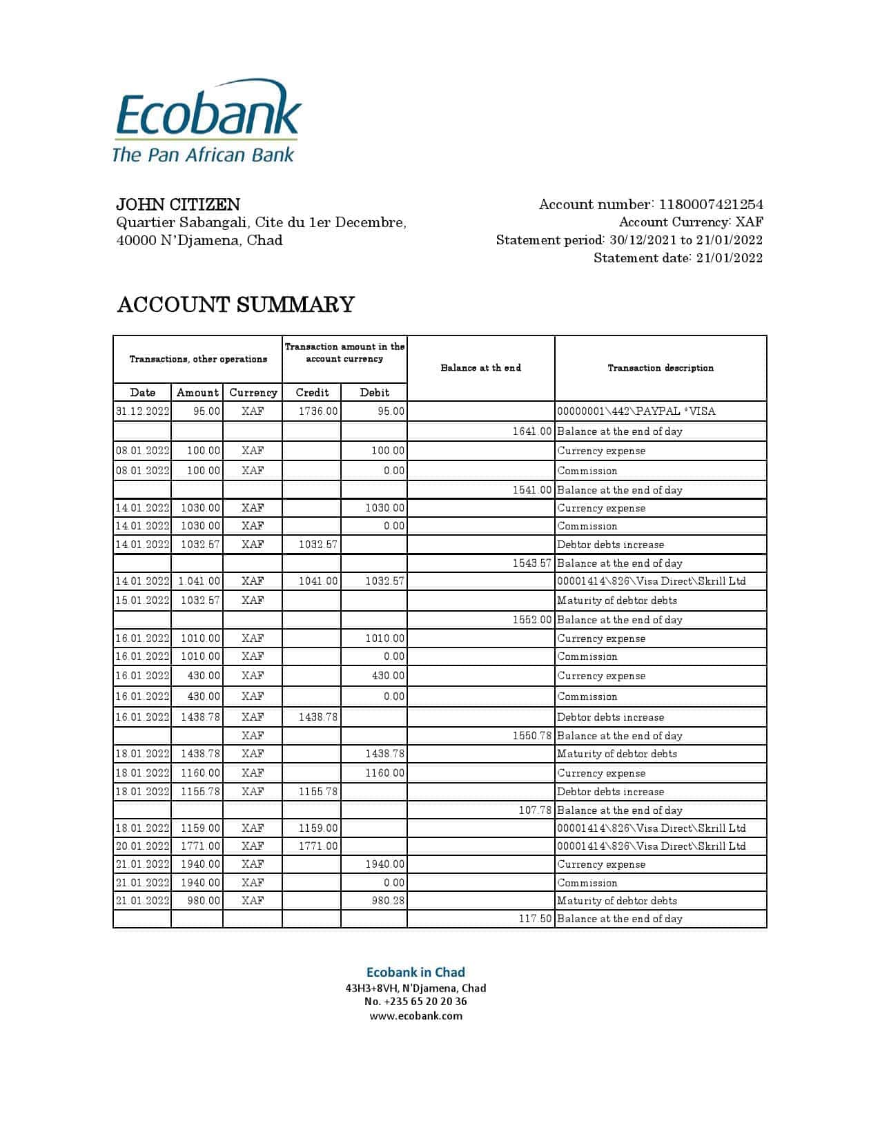 Chad-Ecobank-bank-statement-Excel-and-PDF-template-completely-editable-AutoSum.jpg Chad Ecobank bank statement Excel and PDF template, completely editable (AutoSum)