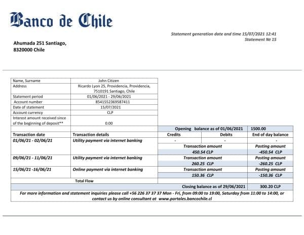 Chile-Banco-de-Chile-bank-statement-template-in-Word-and-PDF-format.jpg Chile Banco de Chile bank statement template in Word and PDF format