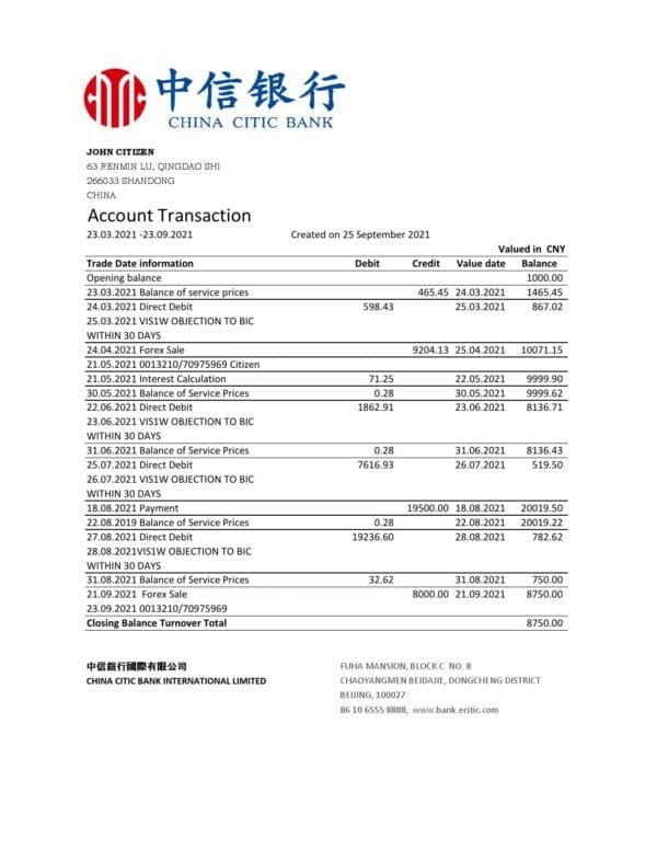 China-Citic-Bank-Corp-bank-statement-easy-to-fill-template-in-Excel-and-PDF-format.jpg China Citic Bank Corp bank statement easy to fill template in Excel and PDF format
