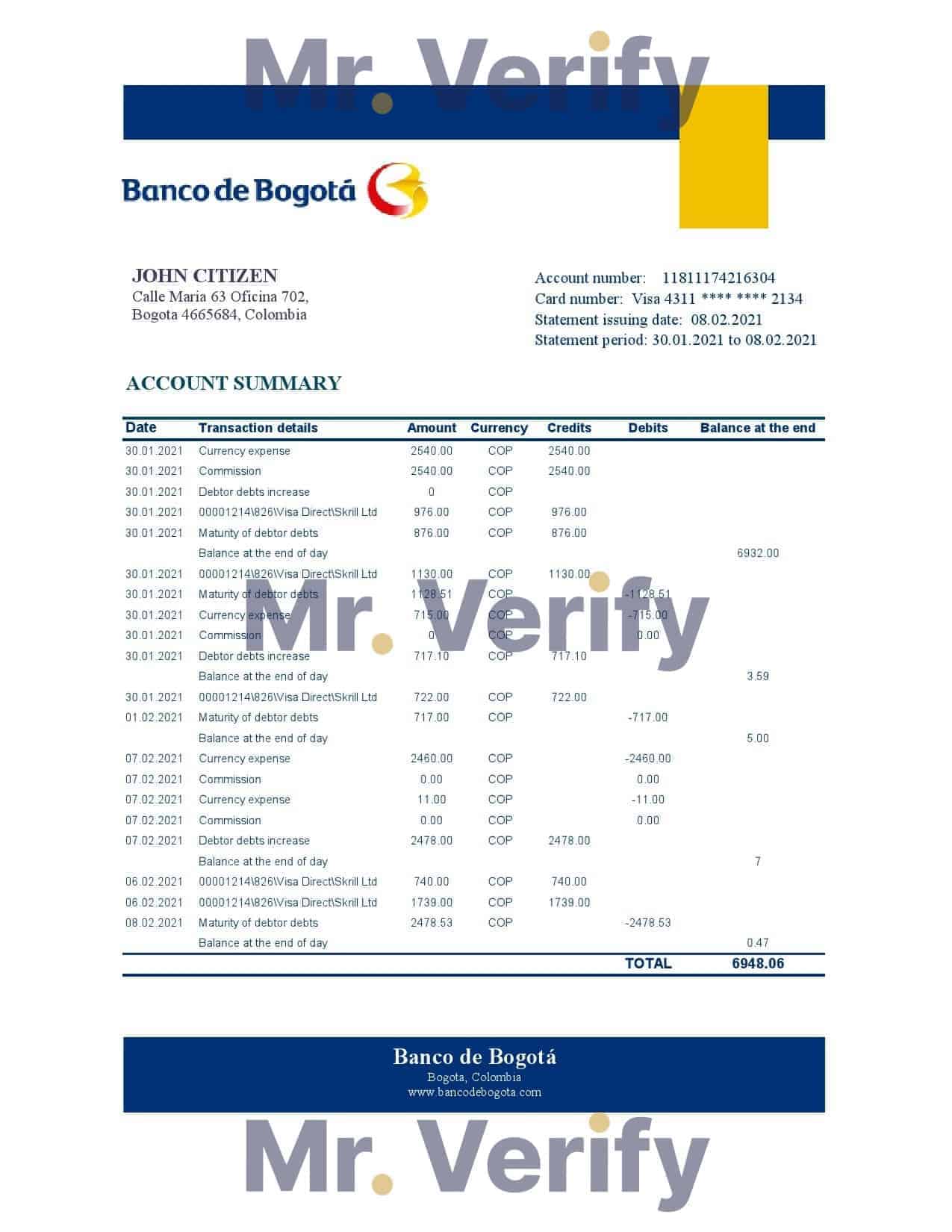 Colombia-Banco-de-Bogota-1.jpg Colombia Banco de Bogotá bank statement easy to fill template in Excel and PDF format