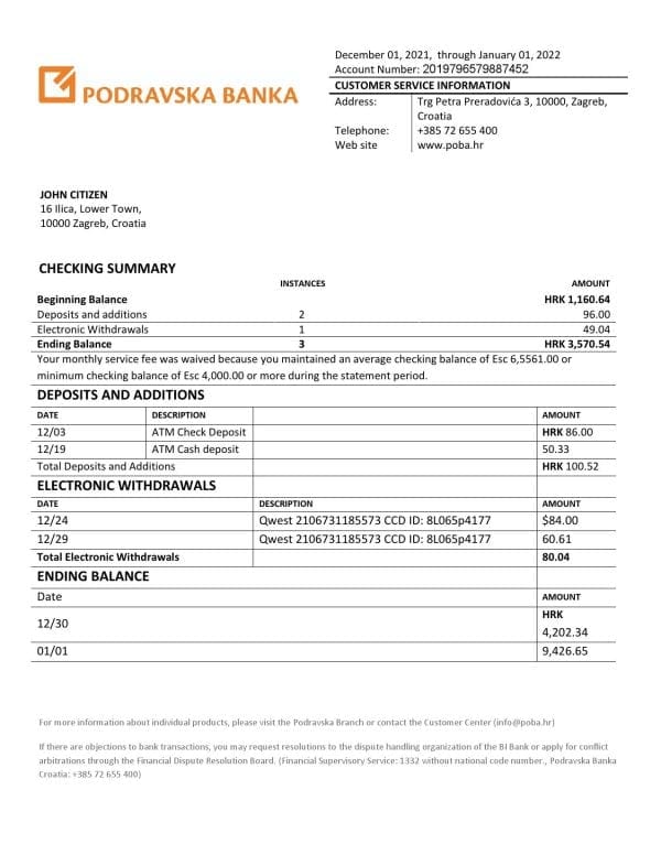 Croatia-Podravska-bank-statement-template-in-Word-and-PDF-format.jpg Croatia Podravska bank statement template in Word and PDF format