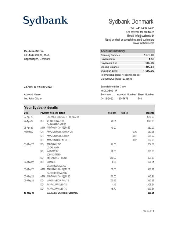 Denmark-Sydbank-statement-Excel-and-PDF-template.jpg Denmark Sydbank Statement Excel and PDF Template