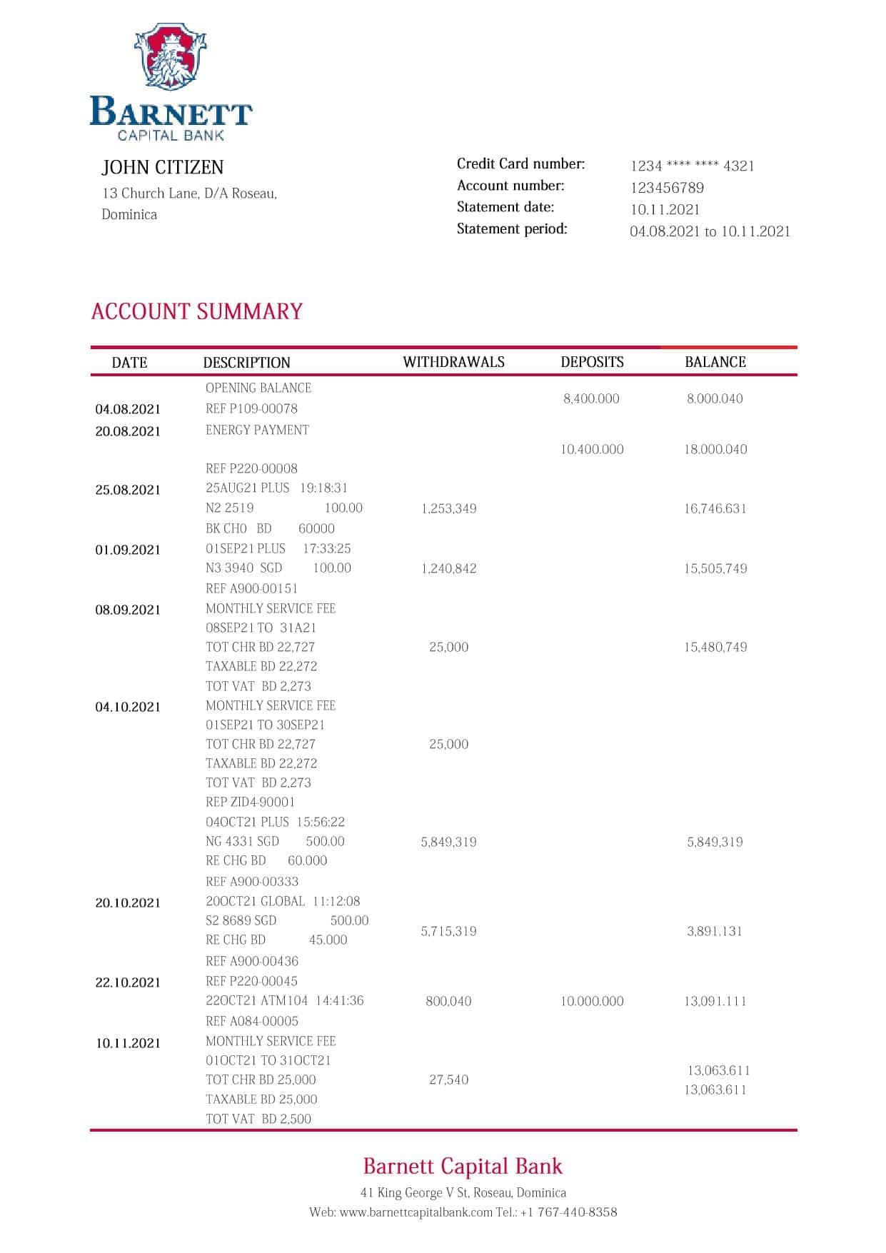 Dominica-Barnett-Capital-bank-statement-template-in-Word-and-PDF-format.jpg Dominica Barnett Capital bank statement template in Word and PDF format