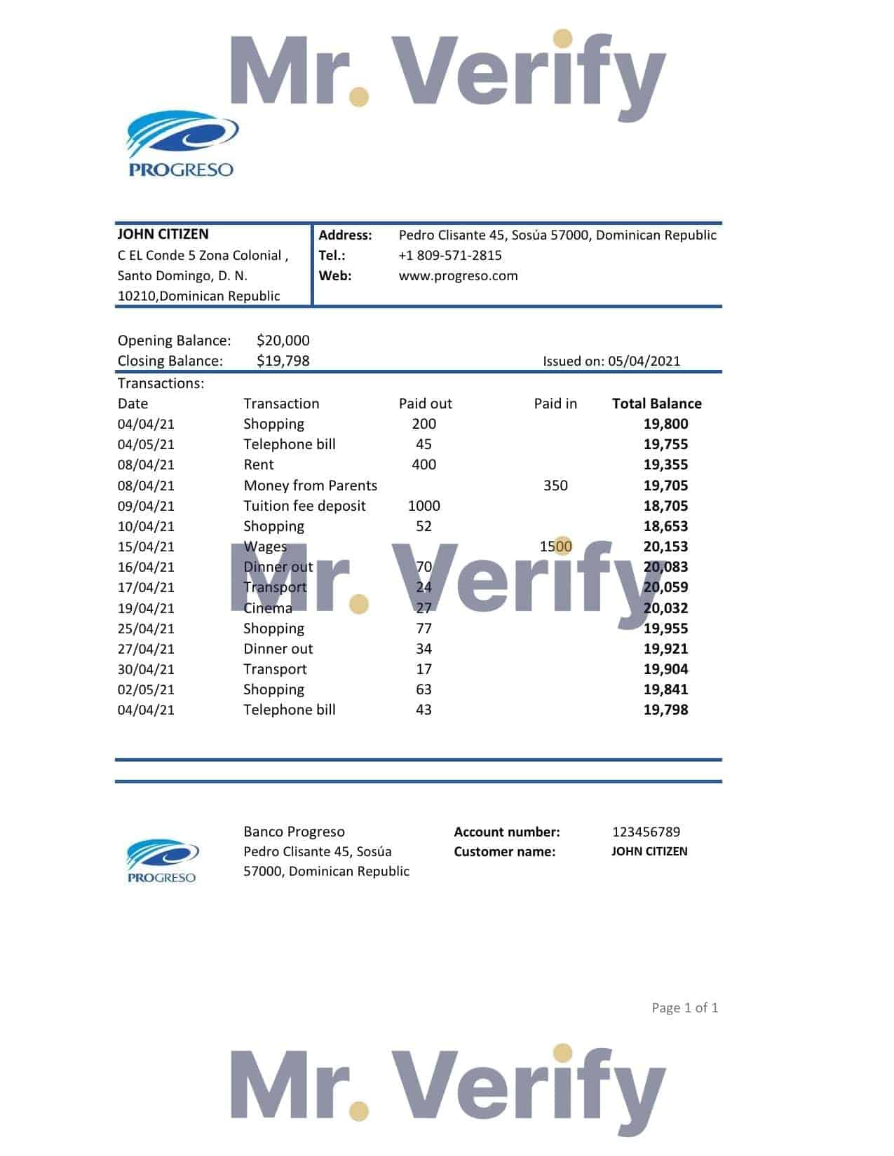 Dominican-Republic-Banco-Progreso.jpg Dominican Republic Progreso bank statement template, Excel and PDF format (.xls and .pdf)