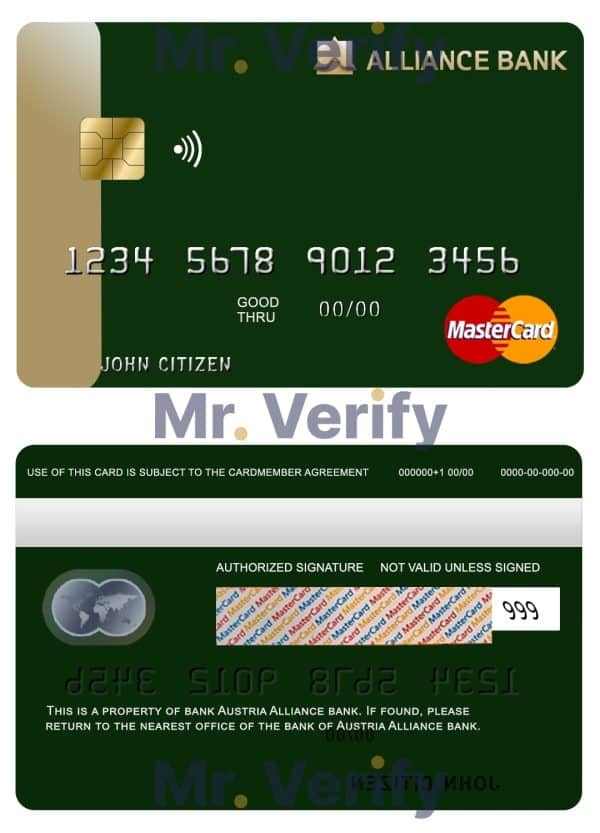 Editable Austria Alliance bank mastercard Templates in PSD Format Editable Austria Alliance bank mastercard Templates in PSD Format