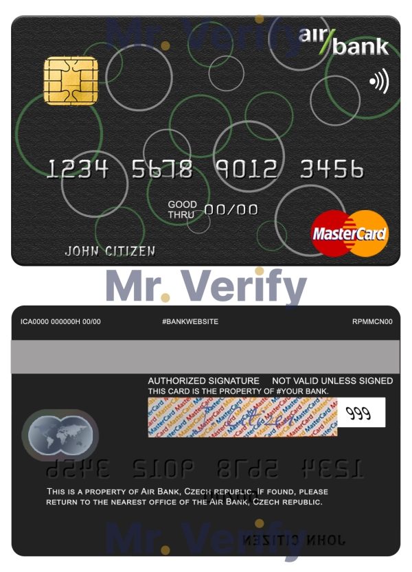 Editable Czech Air Bank mastercard Templates in PSD Format Editable Czech Air Bank mastercard Templates in PSD Format