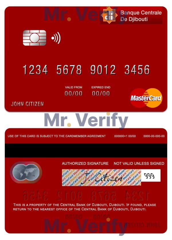 Editable Djibouti Central Bank of Djibouti mastercard Templates in PSD Format Editable Djibouti Central Bank of Djibouti mastercard Templates in PSD Format