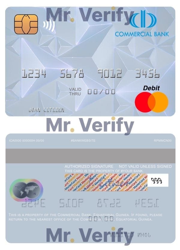 Editable Equatorial Guinea Commerical bank Guinee Equatoriale mastercard Templates in PSD Format Editable Equatorial Guinea Commerical bank Guinee Equatoriale mastercard Templates in PSD Format
