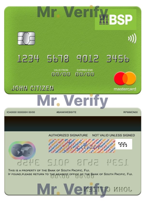 Editable Fiji Bank of South Pacific mastercard credit card Templates in PSD Format Editable Fiji Bank of South Pacific mastercard credit card Templates in PSD Format
