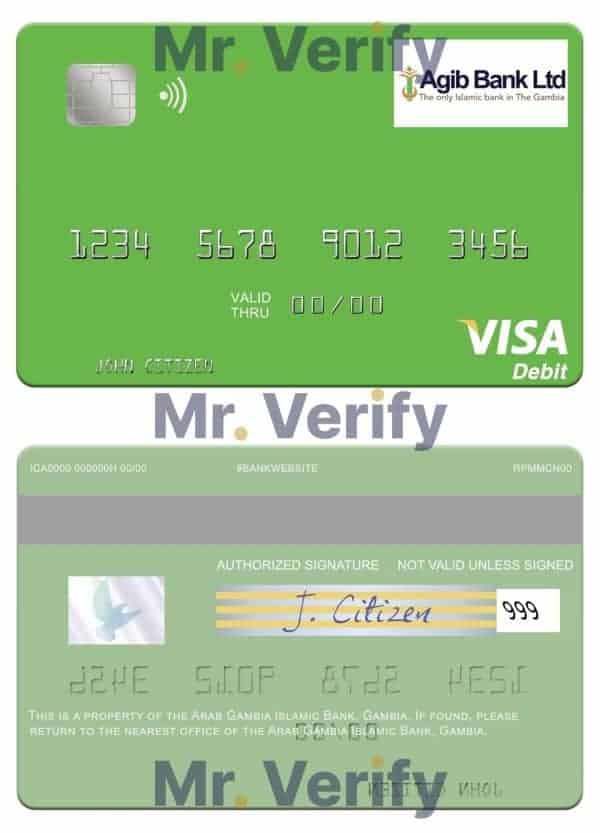 Editable Gambia Arab Gambia Islamic Bank visa debit card Templates in PSD Format Editable Gambia Arab Gambia Islamic Bank visa debit card Templates in PSD Format
