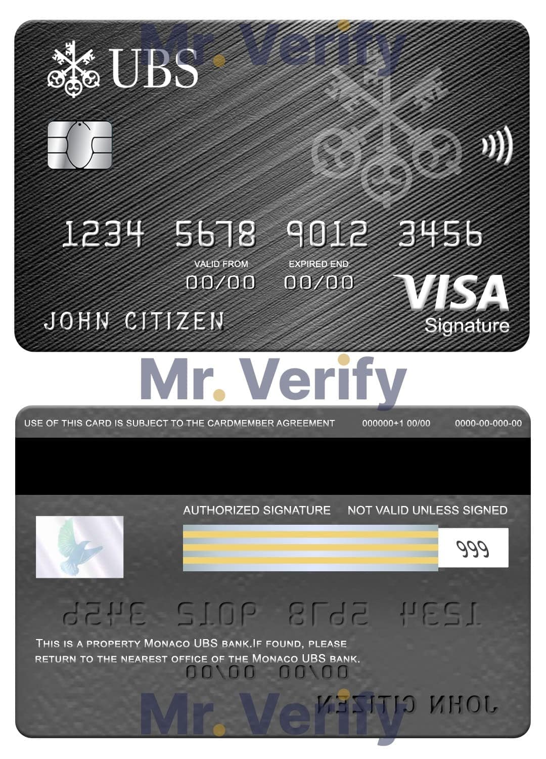 Editable Monaco UBS bank visa signature card Templates in PSD Format Editable Monaco UBS bank visa signature card Templates in PSD Format