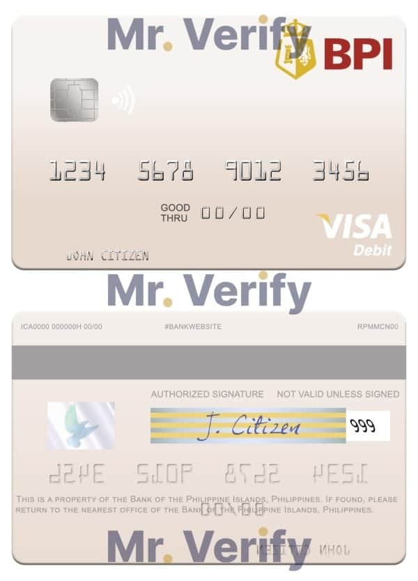 Editable Philippines Bank of the Philippine Islands visa debit card Templates in PSD Format Editable Philippines Bank of the Philippine Islands visa debit card Templates in PSD Format