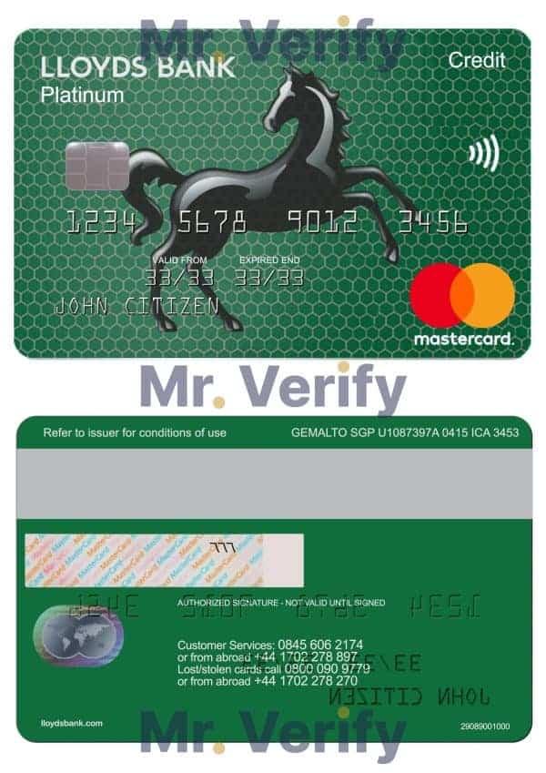 Editable United Kingdom Lloyds platinum mastercard Templates in PSD Format Editable United Kingdom Lloyds platinum mastercard Templates in PSD Format