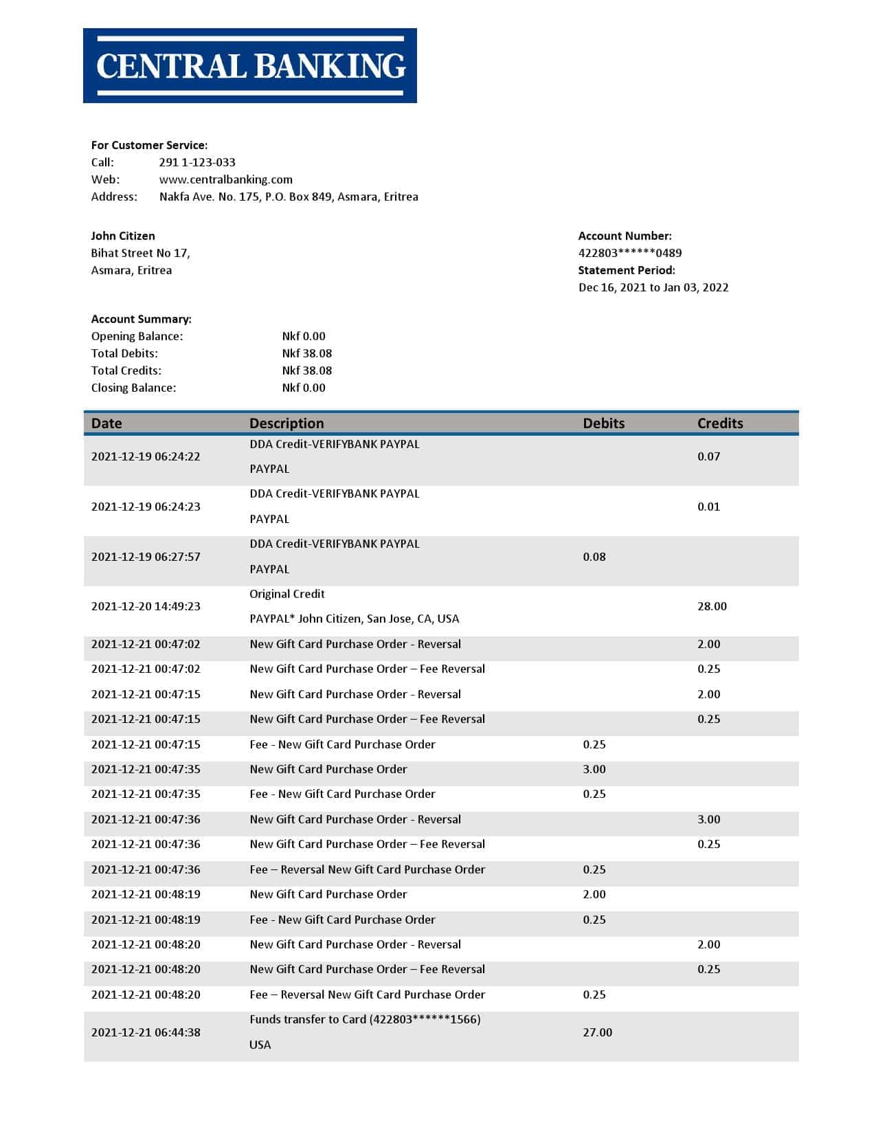 Eritrea-Central-Bank-statement_000001.jpg Eritrea Central bank statement template in Word and PDF format