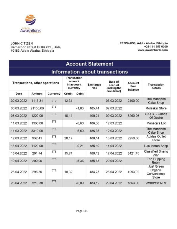 Ethiopia-Awash-proof-of-address-bank-statement-template-in-Word-and-PDF-format.jpg Ethiopia Awash proof of address bank statement template in Word and PDF format