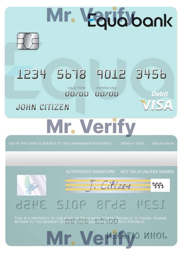 Fillable Czech Equa Bank visa debit card Templates Fillable Czech Equa Bank visa debit card Templates